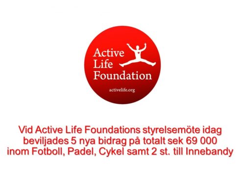 Active Lifes styrelsemöte 2024-03-12 beviljar nya bidrag på totalt sek 69 000